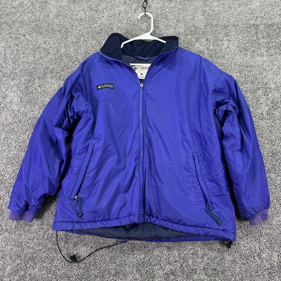 Vtg Columbia Jacket Womens Large Purple Full Zip Outdoor Hiking Winter Logo - Picture 1 of 16